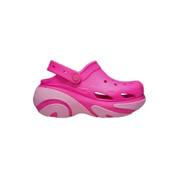 כפכפי פלטפורמה קלוג באבל קראש קרוקס ורודות Crocs 210061-6TW Bubble Crush Clog - RunOFF עכשיו במבצע ב