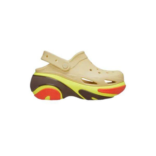 כפכפי פלטפורמה קלוג באבל קראש קרוקס לנשים בצבע שומשום Crocs 210061-0HX Bubble Crush Clog Sesame - RunOFF עכשיו במבצע ב