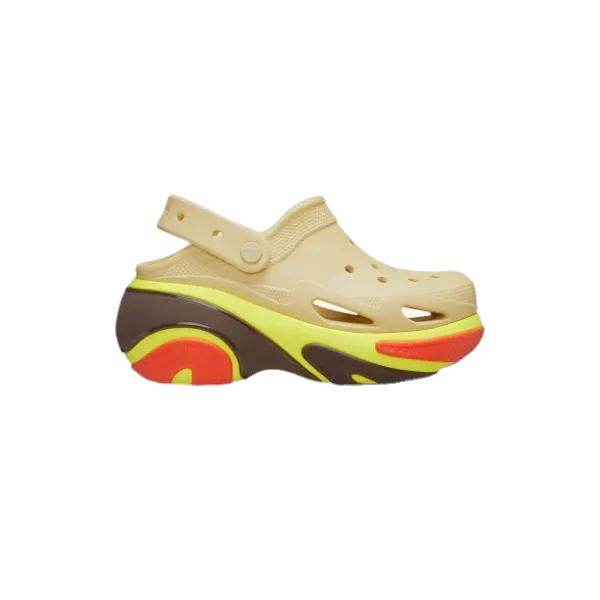 כפכפי פלטפורמה קלוג באבל קראש קרוקס לנשים בצבע שומשום Crocs 210061-0HX Bubble Crush Clog Sesame - RunOFF עכשיו במבצע ב