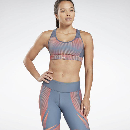 טופ ריבוק לנשים Reebok SH Hero Racer Bra AOP FT0743 smoky indigo - RunOFF עכשיו במבצע ב