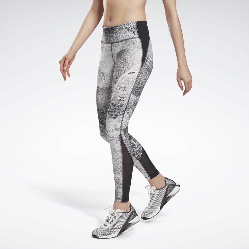 טייטס ריבוק לנשים Reebok TS Lux Perform Tight-AOP GS6487 - RunOFF עכשיו במבצע ב